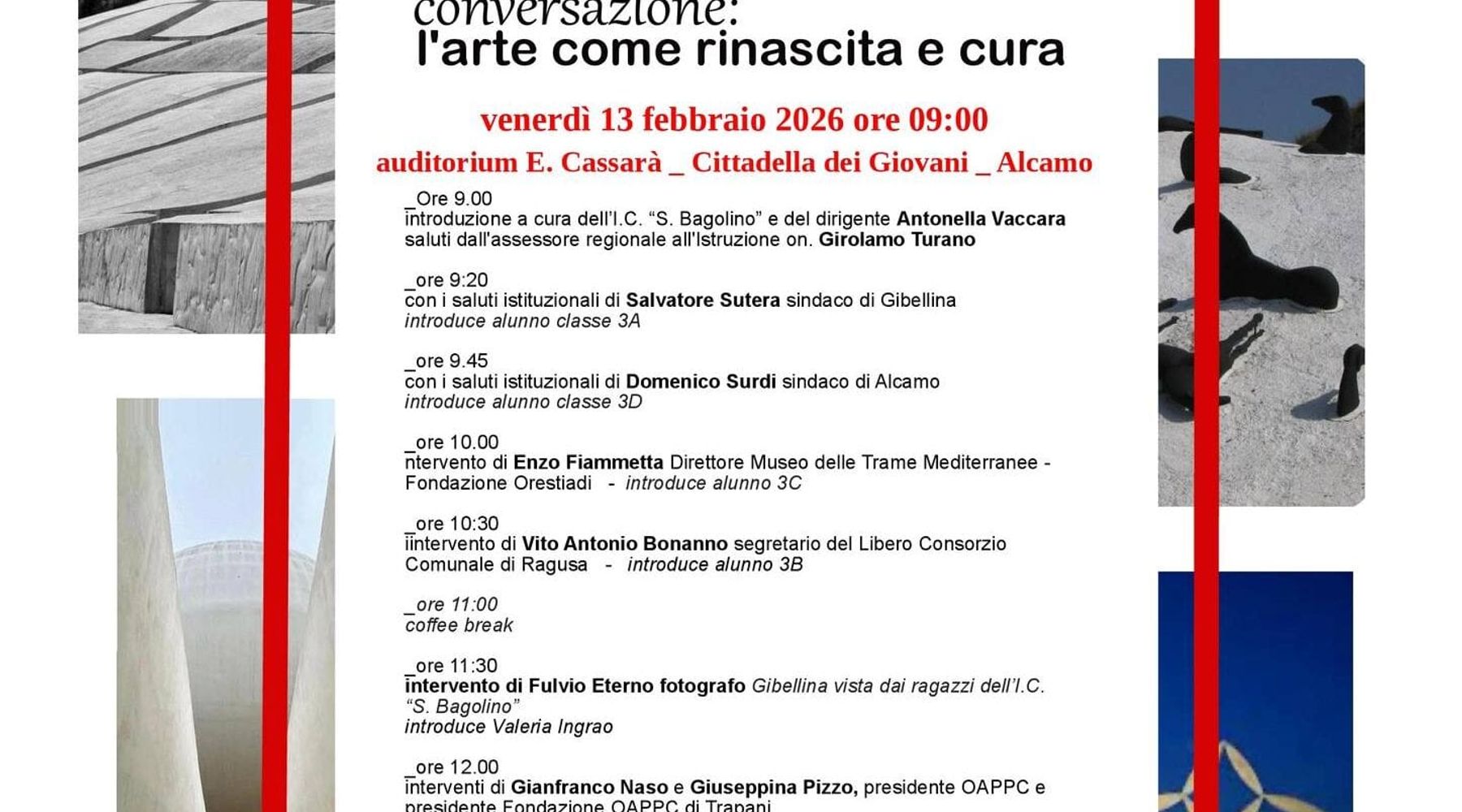Gibellina, l’arte come cura: incontro alla Cittadella dei Giovani di Alcamo