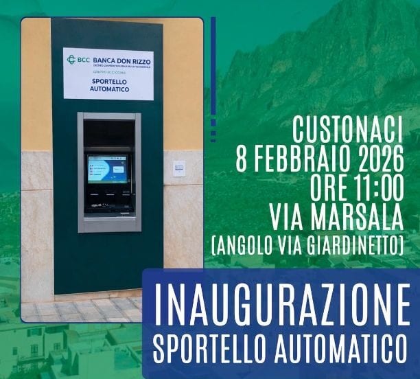 Banca Don Rizzo a Custonaci: nuovo ATM in centro per restituire servizi ai cittadini
