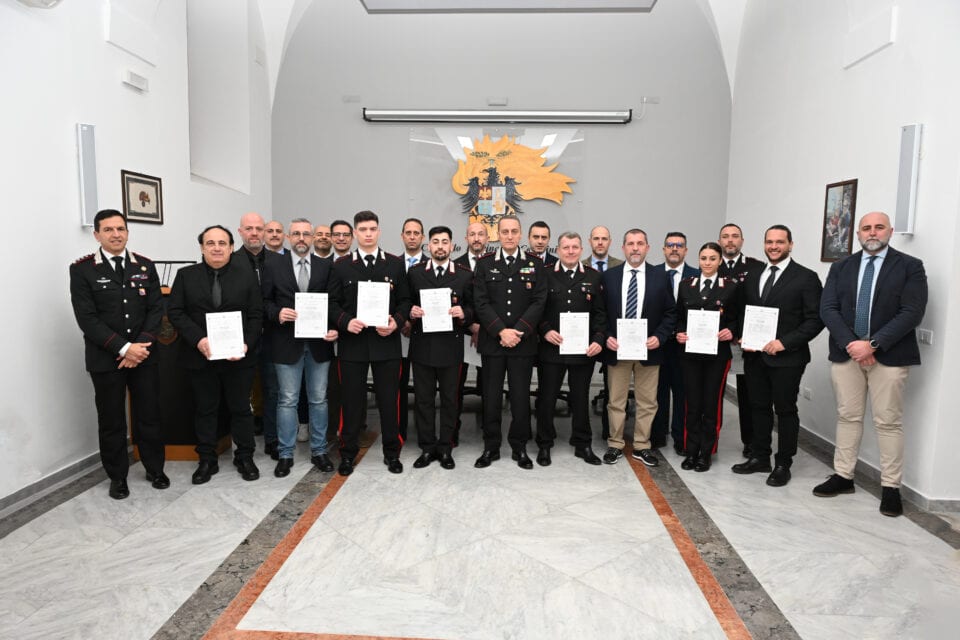 Palermo, Carabinieri: consegnati 21 encomi per le grandi operazioni contro il crimine