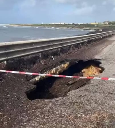 Cedimento sulla SP 20, strada chiusa: ecco i percorsi alternativi tra Trapani e l’hinterland