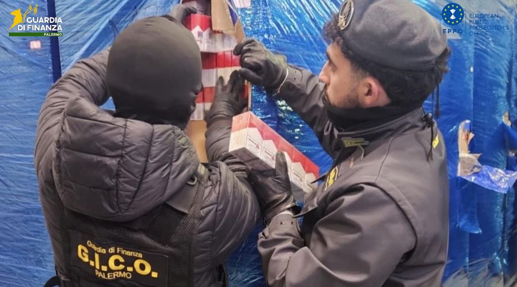 Maxi traffico di sigarette, indagine partita da Palermo: 17 tonnellate sequestrate