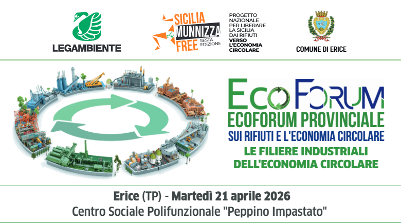 Ecoforum provinciale sui rifiuti ed economia circolare a Erice il 21 aprile