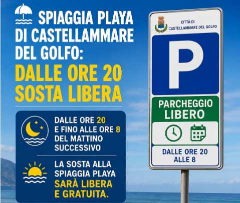 Castellammare del Golfo, parcheggi Playa, dalle 20 scatta la sosta gratuita