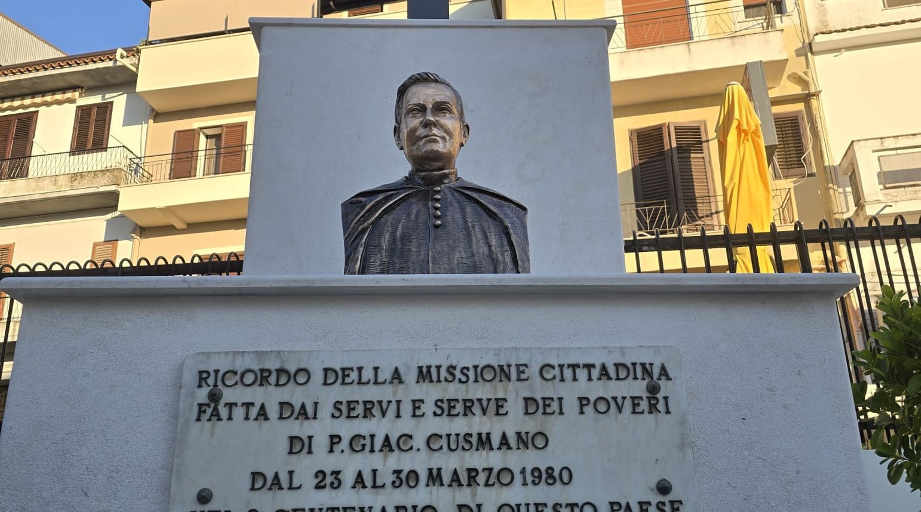 San Giuseppe Jato, inaugurato il monumento al Beato Giacomo Cusmano