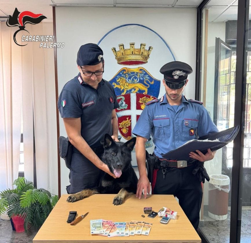 Monreale, due arresti per spaccio: sequestrati oltre 140 grammi di hashish