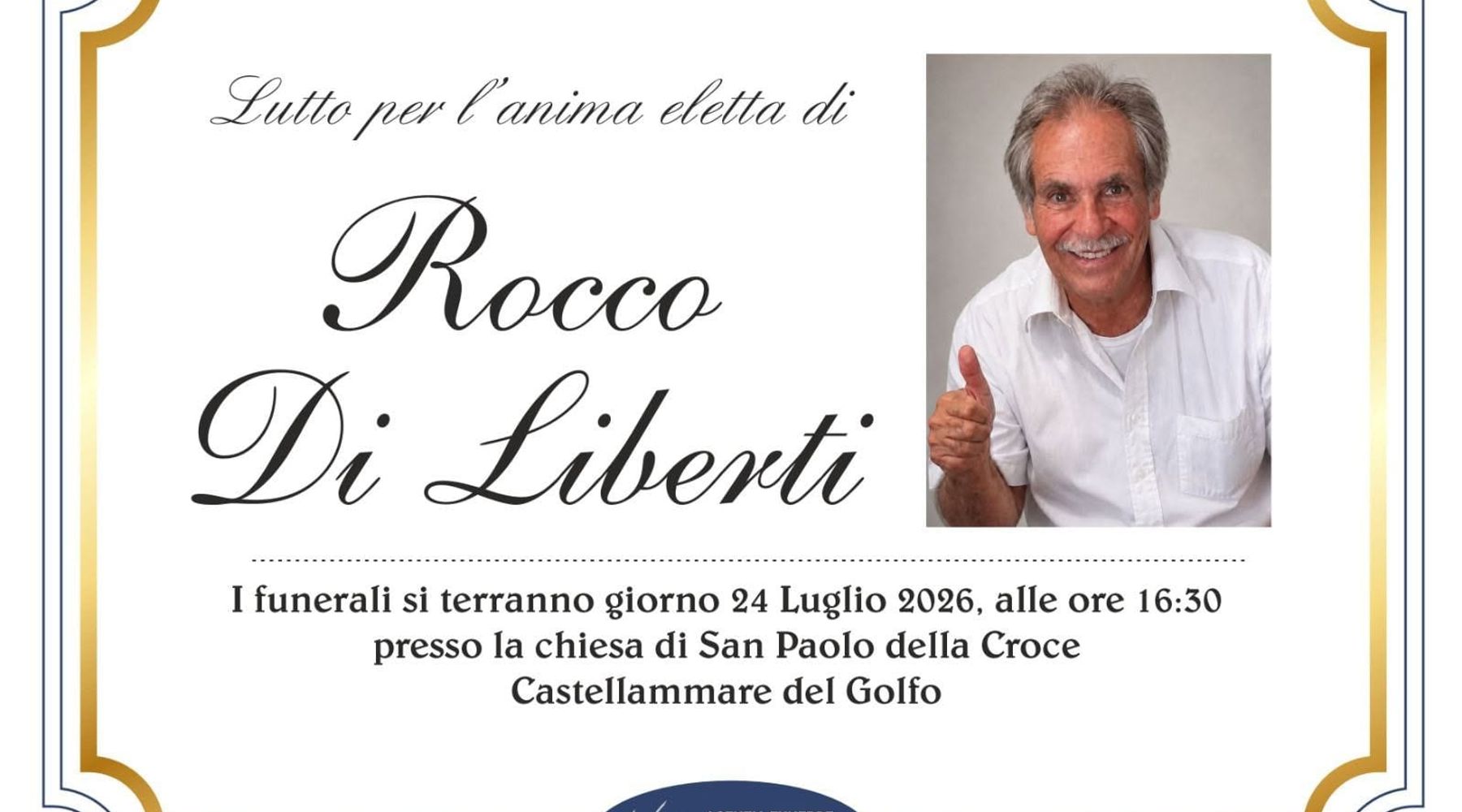 Castellammare del Golfo, è morto Rocco Di Liberti, famoso come sosia di Alberto Castagna