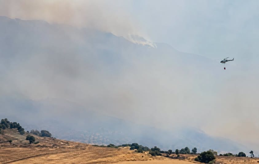 Salemi, nuovo incendio a Montagna Grande: in campo anche i mezzi aerei