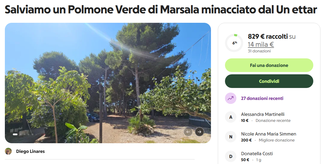 Marsala, il “polmone verde” dello Stagnone va all’asta: petizione per salvarlo