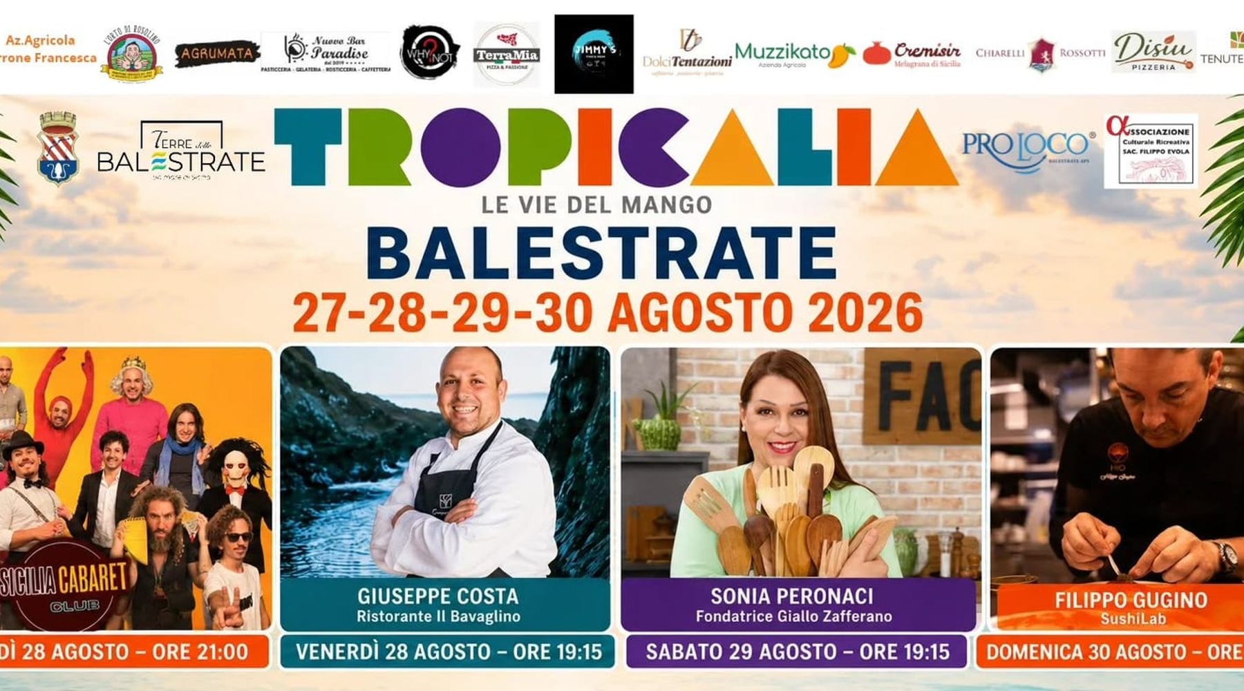 “Tropicalia – Le vie del Mango” a Balestrate dal 28 al 30 agosto