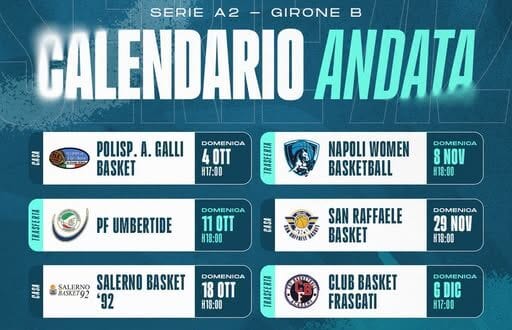 Basket. Pubblicato il calendario del girone d'andata del campionato di Serie A2 femminile