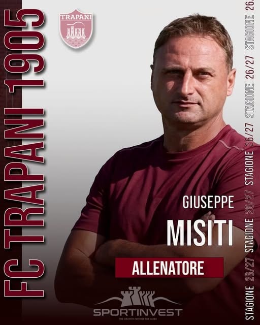 Calcio, Giuseppe Misiti è il nuovo allenatore del Trapani