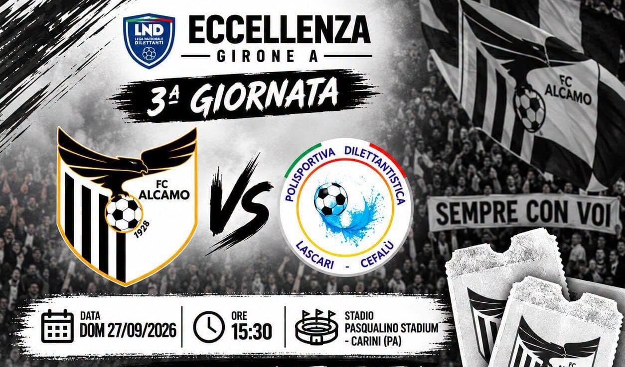 Calcio. Domenica l'Alcamo sfida il Lascari-Cefalù al Pasqualino Stadium di Carini