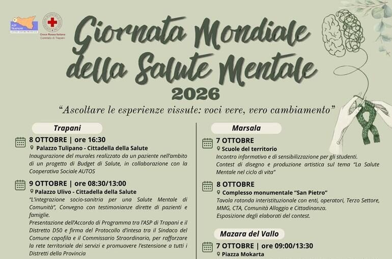 Salute mentale, domani accordo tra ASP Trapani e Distretto D50