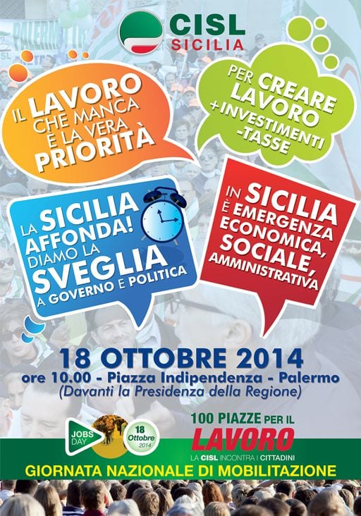 “Svegliatevi” la Cisl per il Jobs day.