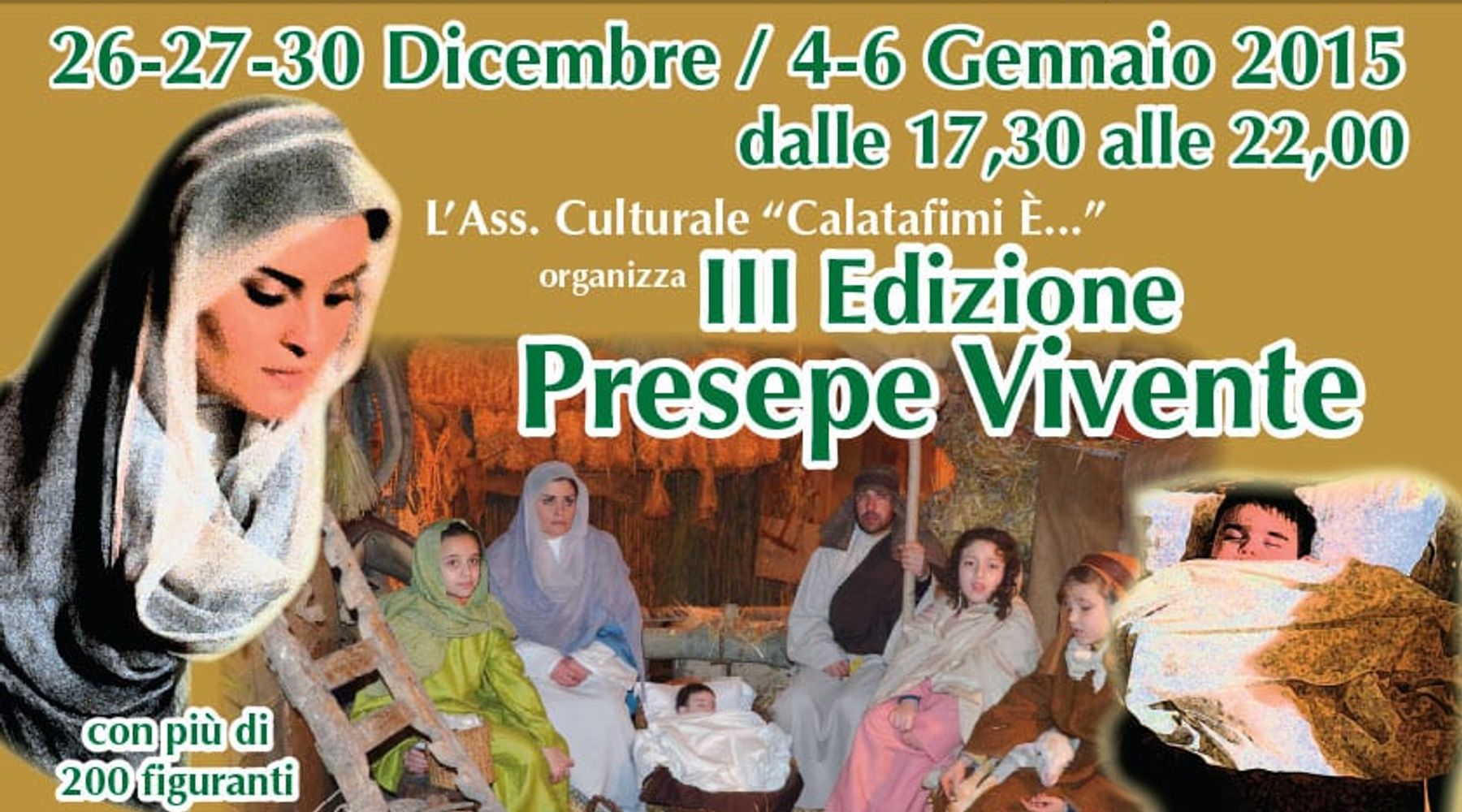 Calatafimi: presepe vivente e festività natalizie.
