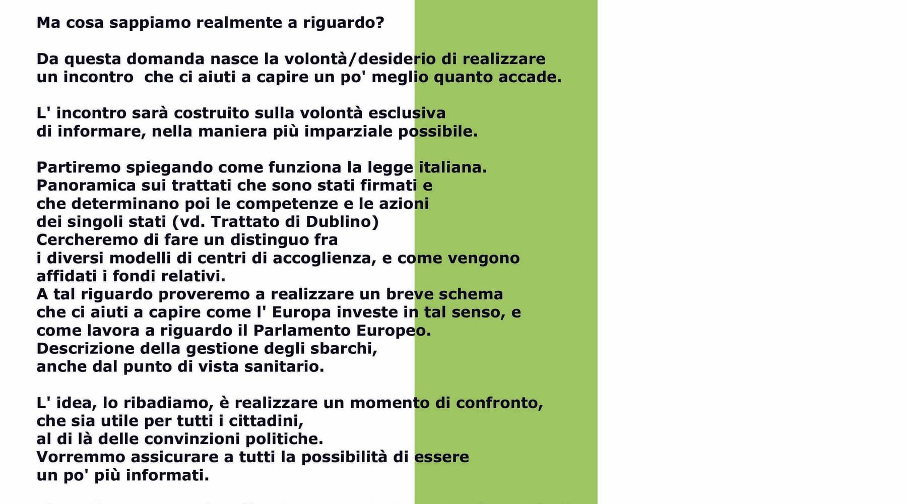 Alcamo: "Da terra a terra". Trattati europei sull'immigrazione