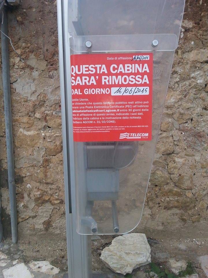 C/mmare del Golfo, scompare l’ultima cabina telefonica da Scopello