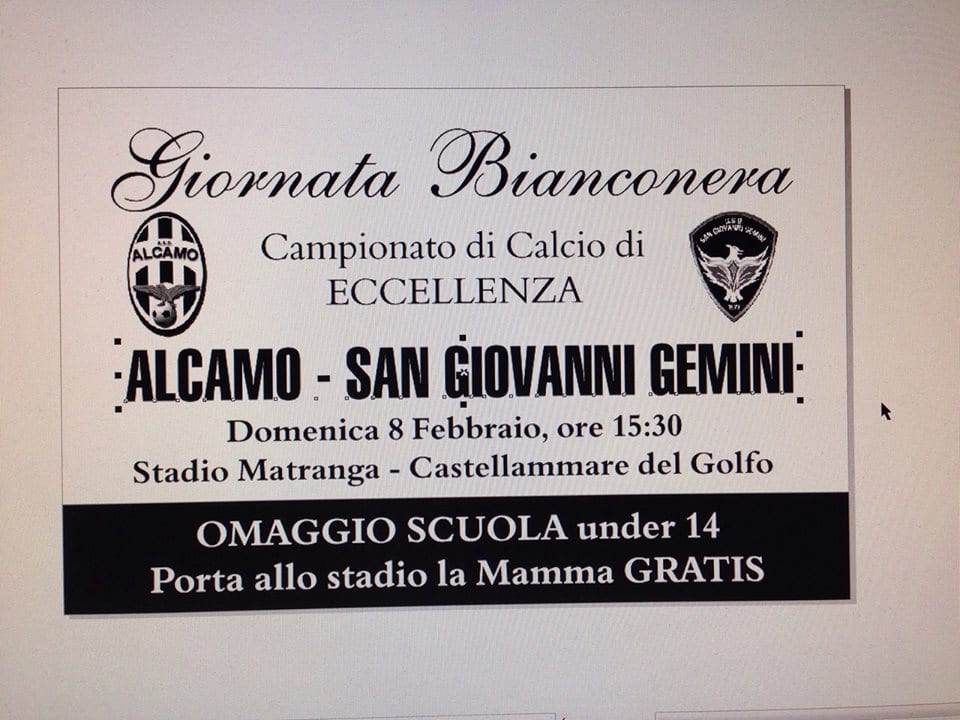 L'Alcamo calcio: "Porta allo stadio la mamma gratis"