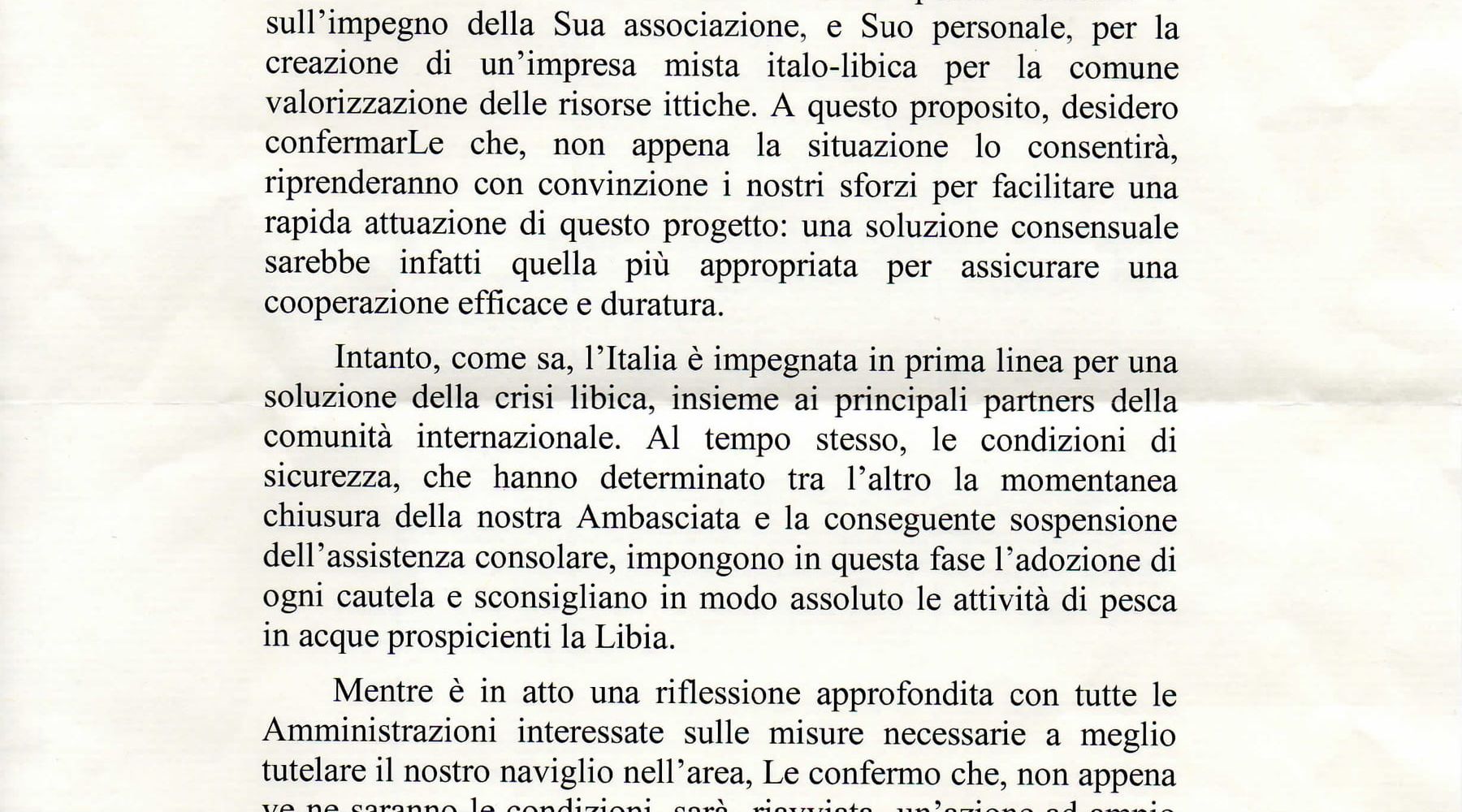 Questione libica e rischio pescatori: lettera del presidente Mattarella e del ministro Gentiloni