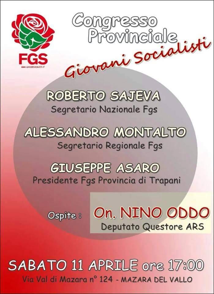 Mazara, sabato il congresso dei giovani socialisti