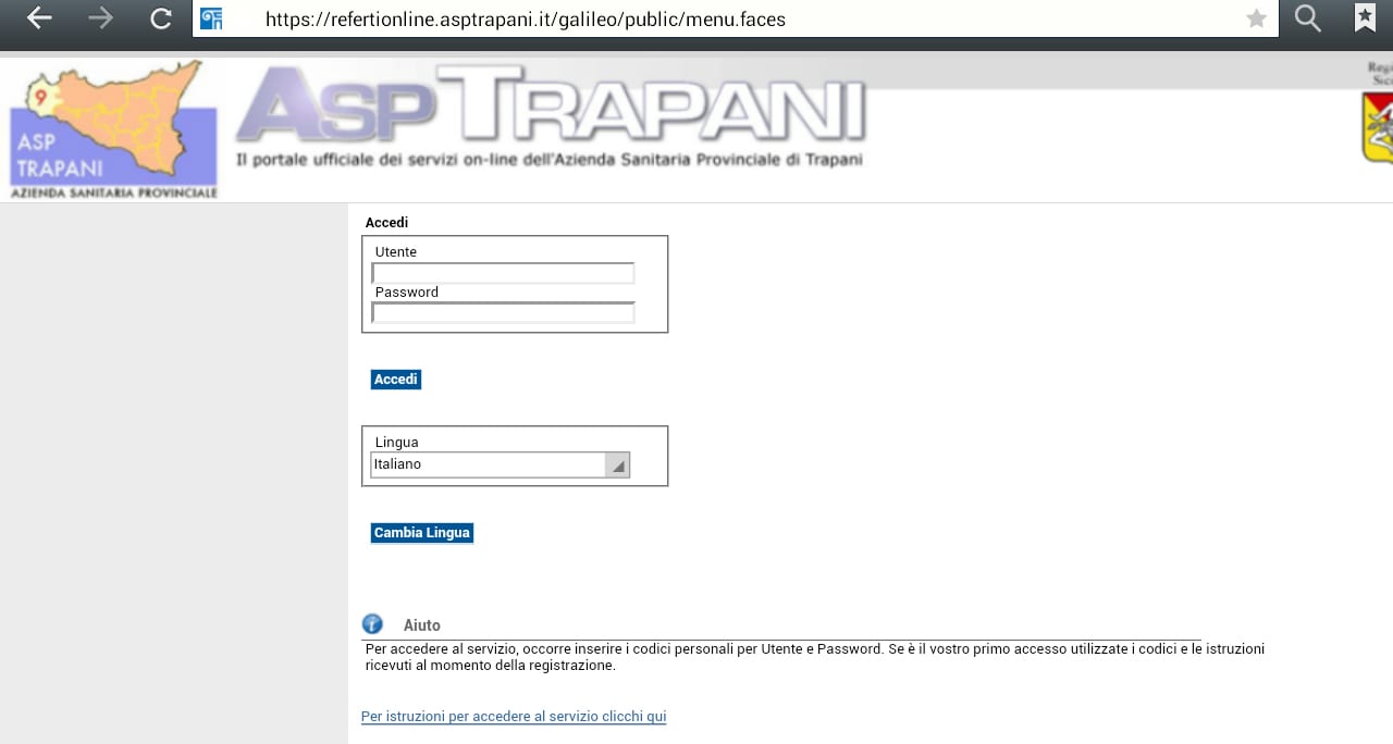 ASP di Trapani, referti analisi disponibili on line