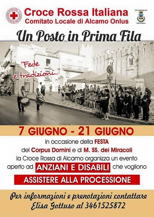 Alcamo: “un posto in prima fila” con la Croce Rossa