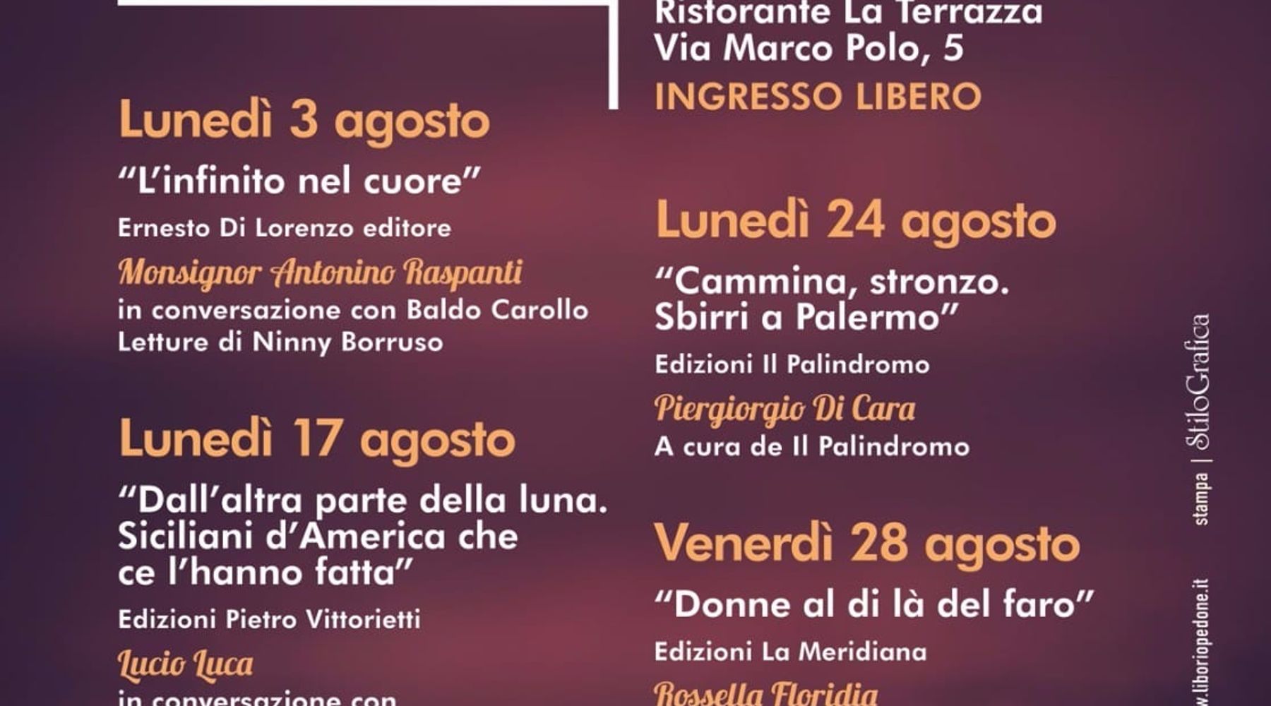 Castellammare del Golfo-“Tramonti tra le pagine”, torna la rassegna a Scopello