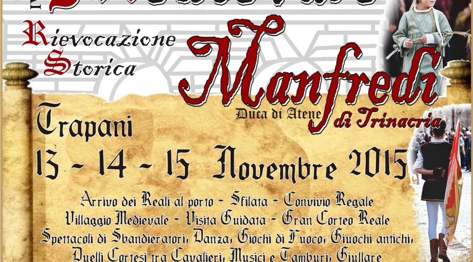 Trapani medievale, "Rievocazione storica di Manfredi di Trinacria": arriva la IV edizione