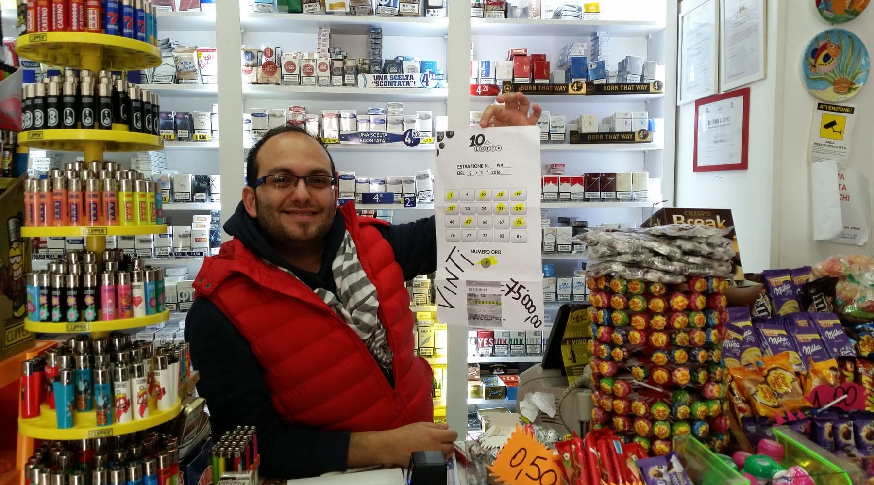 Castellammare del Golfo-Vincita al “10 e lotto”, la seconda di sempre in paese