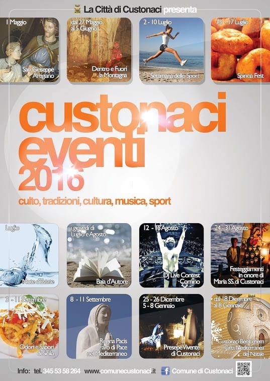 Custonaci-Tradizioni, cultura, musica e sport nel calendario 2016