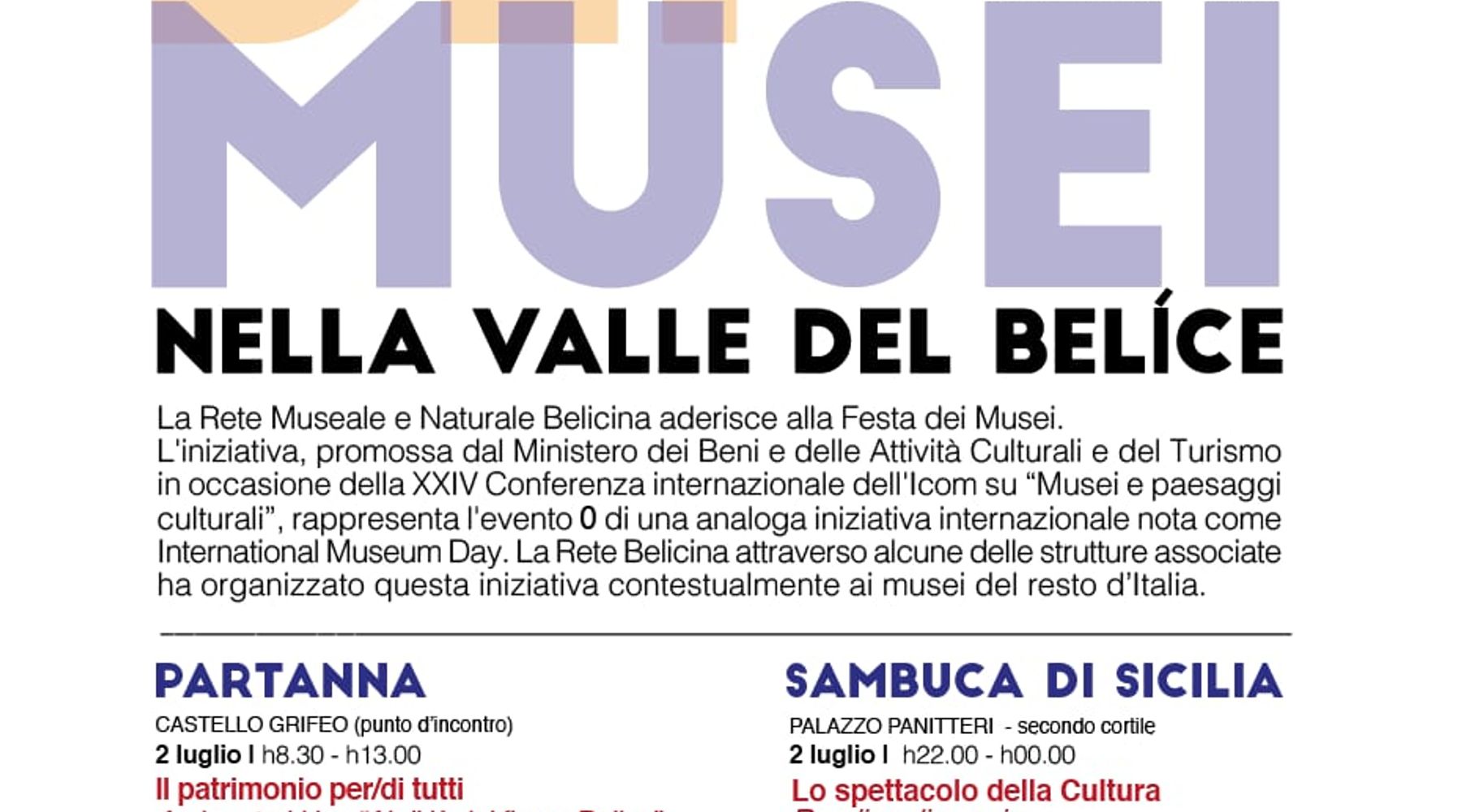 È Festa dei Musei nella Valle del Belice