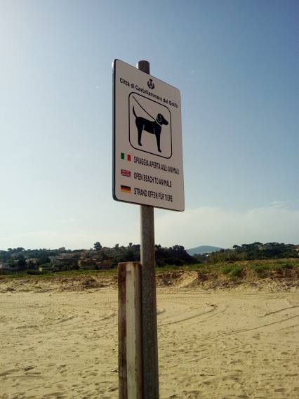 Castellammare del Golfo-Spiaggia a misura di animali attrezzata alla Plaja