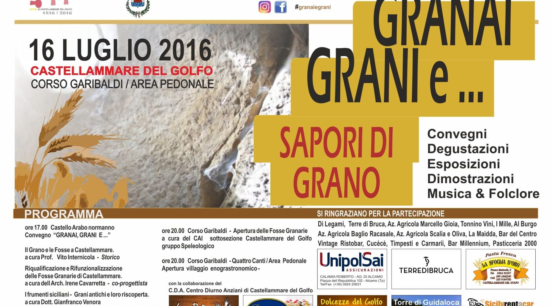 C/mare del Golfo-Giornata dedicata a “Granai, grani e…sapori di grano”