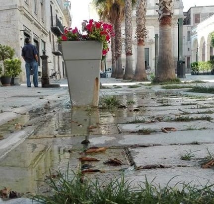 Alcamo-Prato verde in piazza Ciullo e parcheggio sempre chiuso