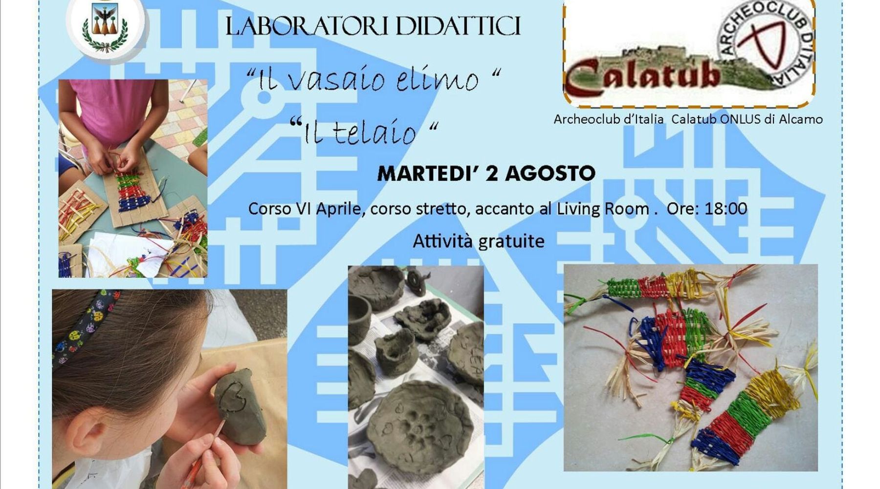 Alcamo Estate-Laboratori didattici questo pomeriggio per bambini di tutte le età