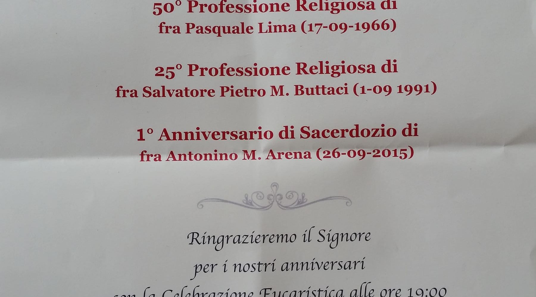 Alcamo-Festa per tre sacerdoti alla chiesa San Francesco