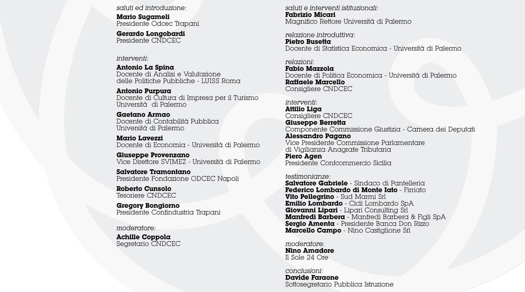 Trapani-La figura del commercialista, stati generali al polo universitario