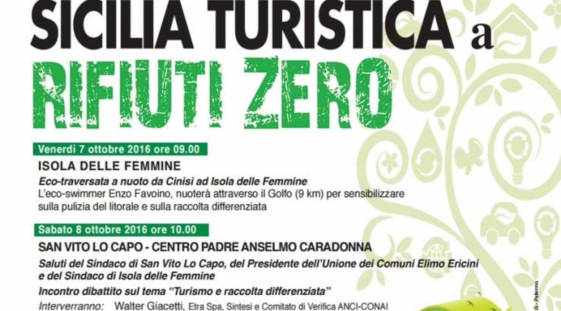 Sicilia turistica a rifiuti zero: un tre giorni tra Isola delle Femmine, S. Vito Lo Capo e Paceco