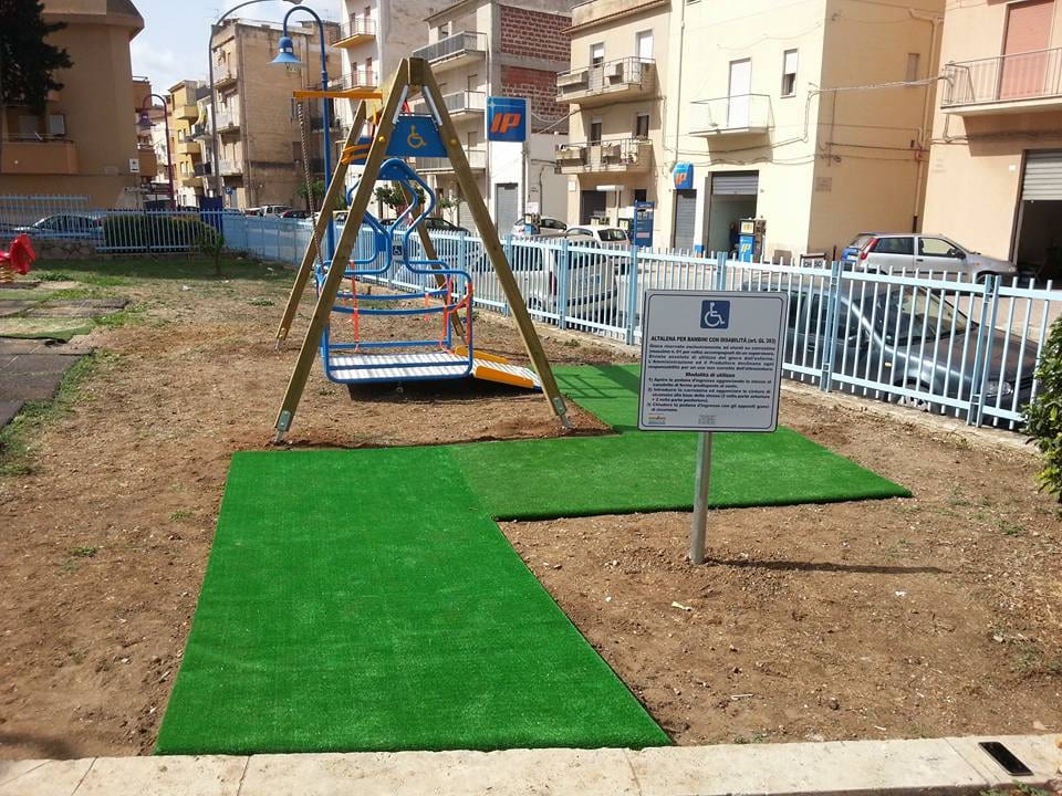 Alcamo-Domani l'inaugurazione dell'altalena per disabili donata da ABC