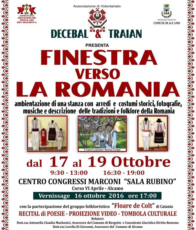 Alcamo-Finestra verso la Romania, mostra al centro Marconi
