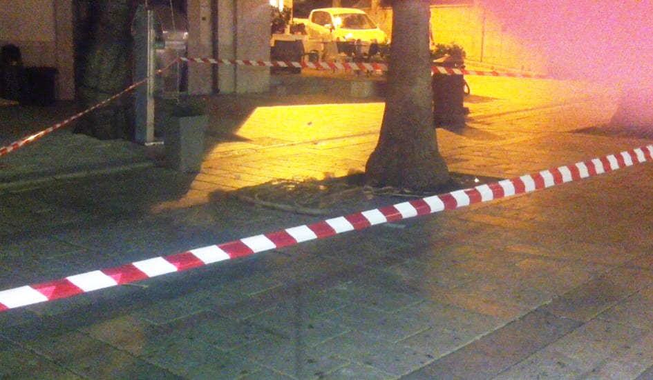 Alcamo-Crolla ramo di una palma, interdetta parte di piazza Ciullo