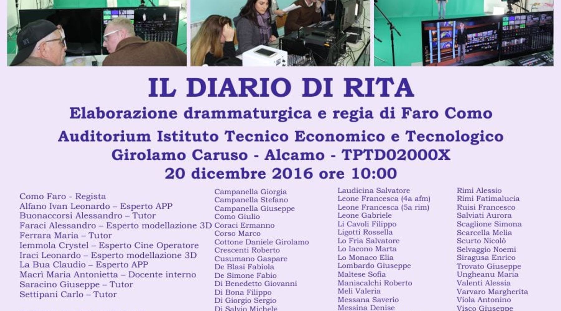 Alcamo-Progetto “Teatro virtuale” all’Itet “Caruso”, proiettato il film (VIDEO)