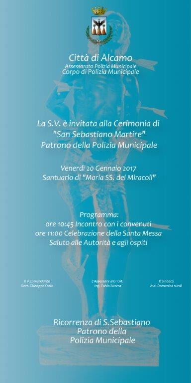 Alcamo-Domani San Sebastiano, cerimonia al santuario