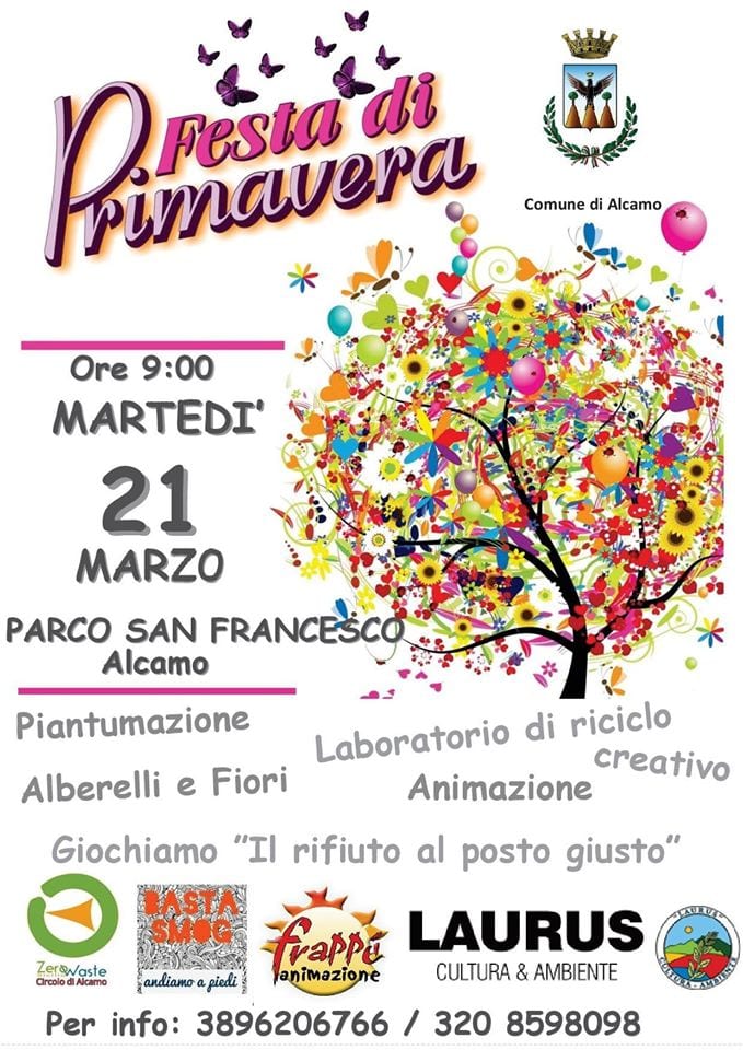 Alcamo-Domani Festa di Primavera al parco suburbano