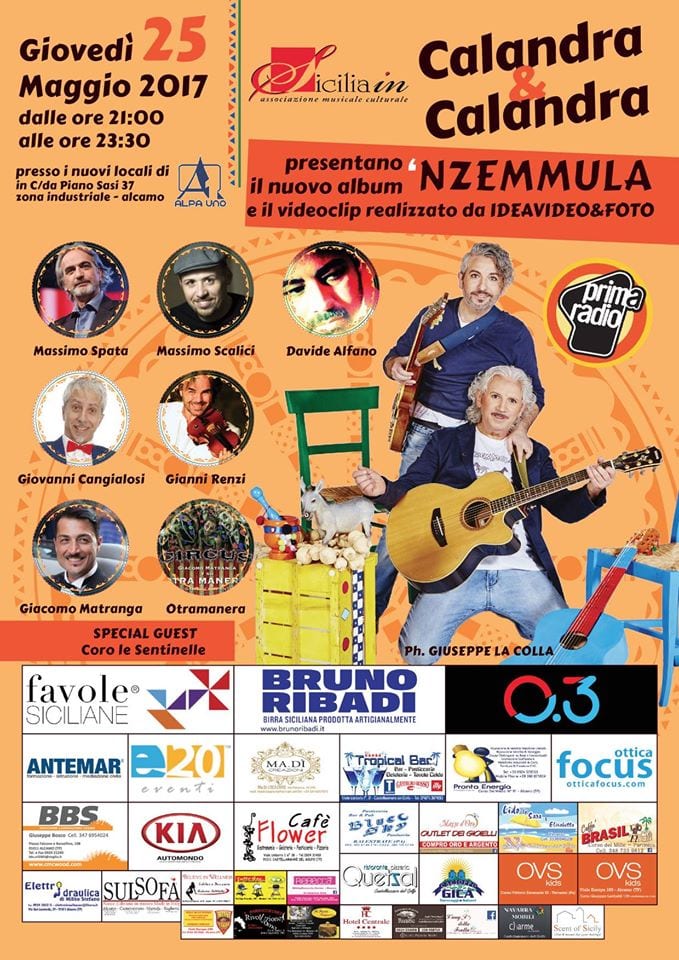Alcamo-‘Nzemmula, nuovo album e videoclip dei Calandra & Calandra: domani la presentazione