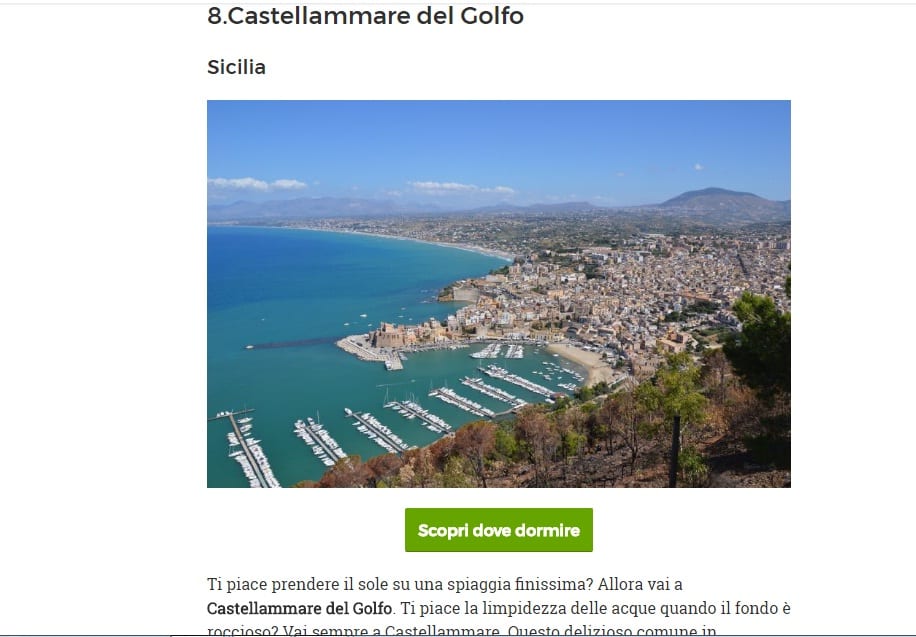 Castellammare del Golfo-Boom crescita turistica, sul portale Trivago prenotazioni +38%