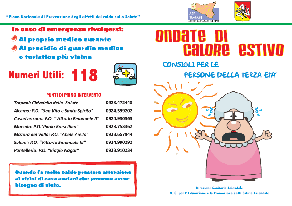 Trapani-Ondate di calore, Asp vara piano per la prevenzione