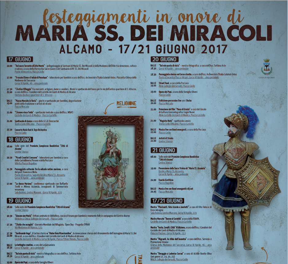 Alcamo-Programma Festa della Patrona, venerdì conferenza stampa