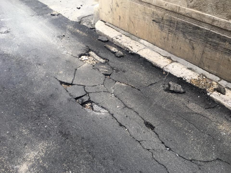 Alcamo-Cede manto stradale via Diaz, sopralluogo e ripristino a breve
