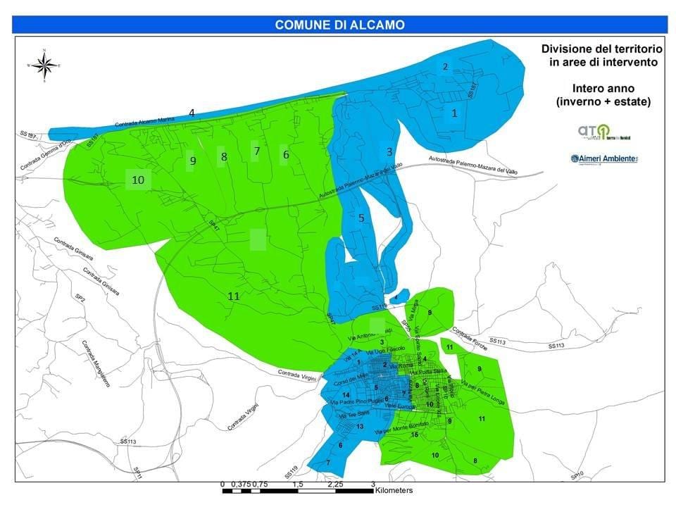 Alcamo-Da oggi torna a regime la raccolta differenziata porta a porta